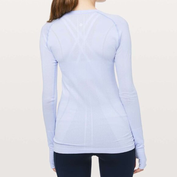 LULULEMON Swiftly Tech Long Sleeve Crew in Serene Blue Sz 12 - NWT!! - Picture 2 of 12